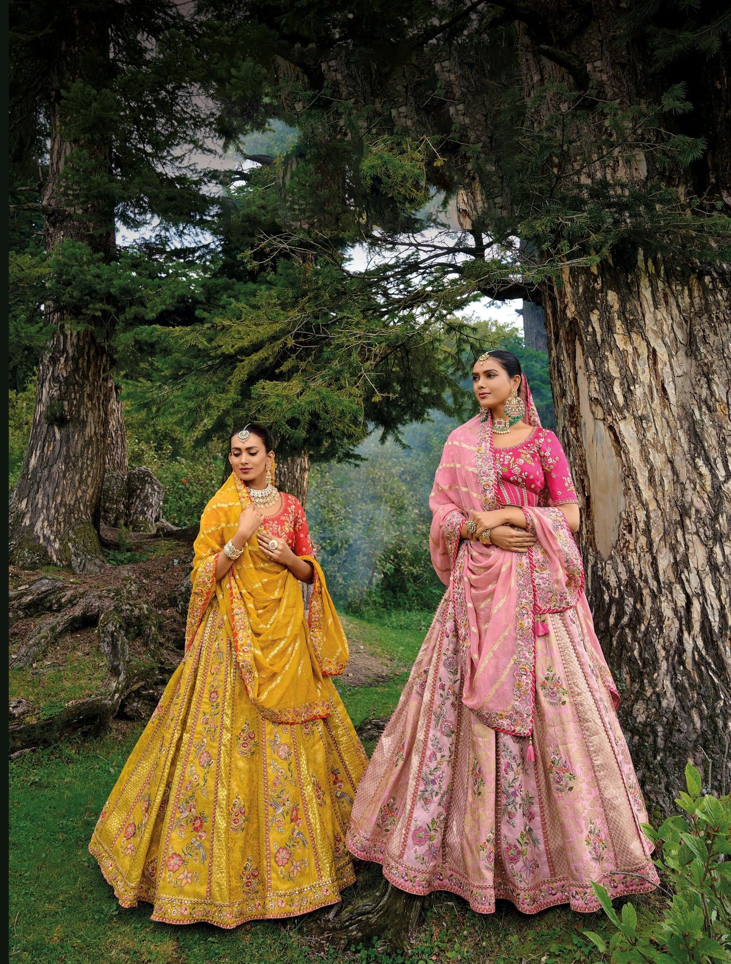 Light Pink Silk Lehenga Choli for Bride - Rent