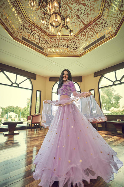 Marvellous Light Purple Lehenga for Sangeet 2001