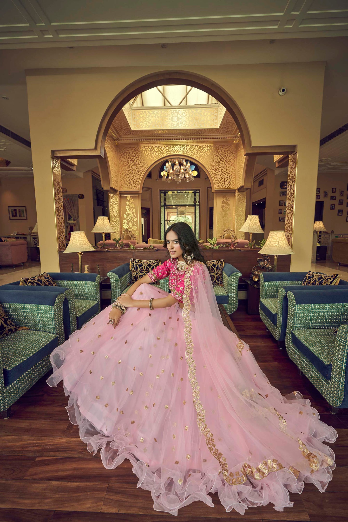 Beautiful Pink Soft Net Designer Lehenga Choli