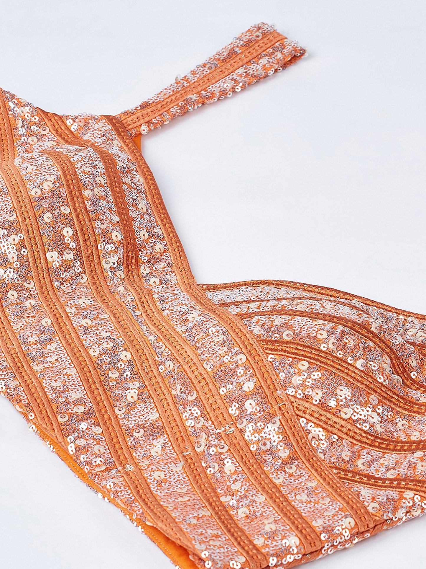 Orange colour Organza Treditional design digital print Lehenga